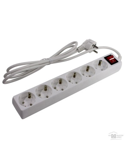 SP6W-250. Сетевой фильтр 6 розеток, 5м, белый. 5bites в Керчи