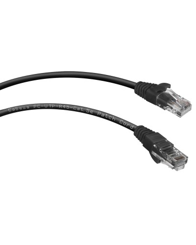 PC-UTP-RJ45-Cat.5e-3m-BK (7686c), чёрный. Патч-корд медный. CABEUS в Керчи