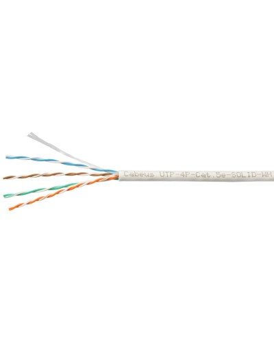 UTP-4P-Cat.5e-SOLID-WH-100 (7471c-5). Кабель «витая пара» (LAN) для структурированных систем связи. CABEUS в Керчи