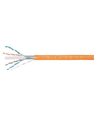 UTP-4P-Cat.6a-SOLID-LSZH-OR (11374c). Кабель «витая пара» (LAN) для структурированных систем связи. CABEUS в Керчи