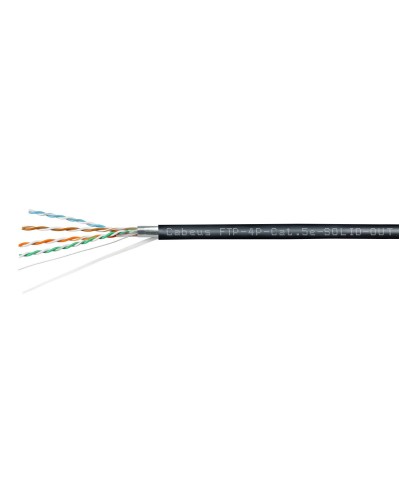 FTP-4P-Cat.5e-SOLID-OUT-LSZH-UV-100 (7176c-5). Кабель «витая пара» (LAN) для структурированных систем связи. CABEUS в Керчи