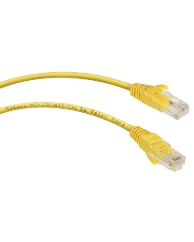 PC-UTP-RJ45-Cat.5e-0.3m-YL (7663c), желтый. Патч-корд медный. CABEUS в Керчи