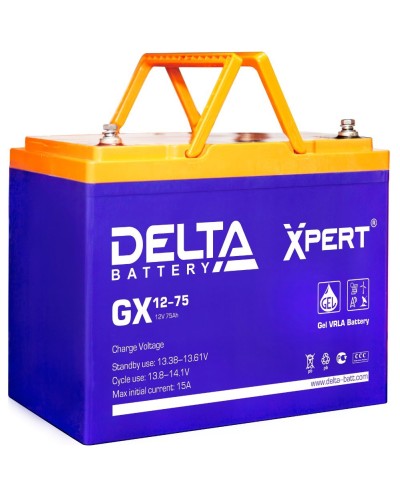 Delta GX 12-75. Аккумулятор герметичный свинцово-кислотный. Delta в Керчи