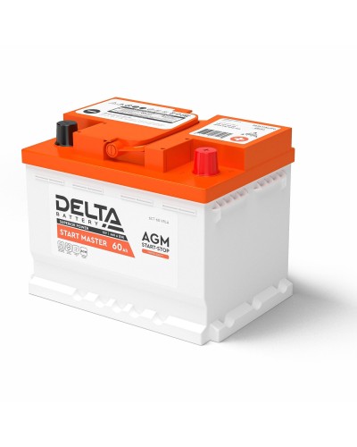 Delta START MASTER AGM 1260 (60 Ah). Аккумулятор автомобильный герметичный свинцово-кислотный. Delta в Керчи