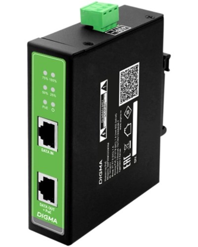 DNP90W48GDXM 10/100/1000BASE-T 90Вт 37-57В(DC). Инжектор PoE. Digma в Керчи