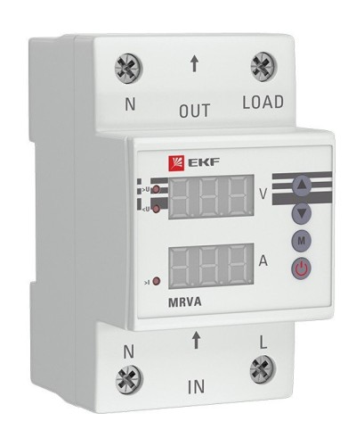MRVA 63A PROxima (MRVA-63A). Реле напряжения и тока с дисплеем. EKF в Керчи