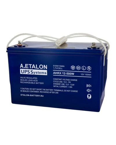 A.ETALON AHRX 12-500W (100). Аккумулятор герметичный свинцово-кислотный. ETALON в Керчи