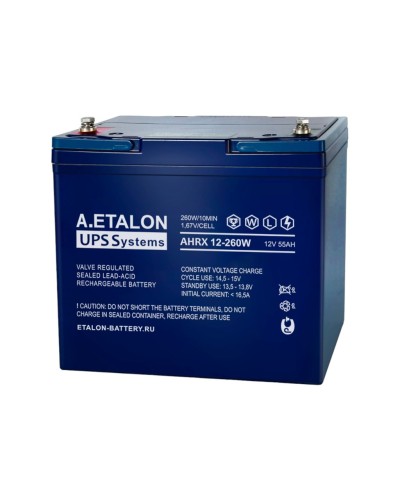 A.ETALON AHRX 12-260W (55). Аккумулятор герметичный свинцово-кислотный. ETALON в Керчи