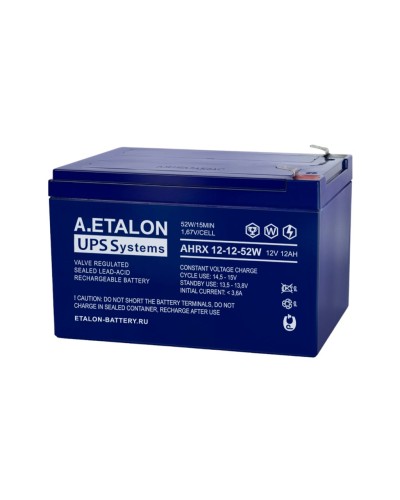 A.ETALON AHRX 12-12-52W. Аккумулятор герметичный свинцово-кислотный. ETALON в Керчи