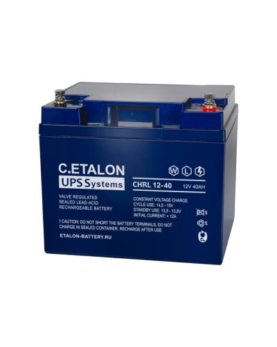 C.ETALON CHRL 12-40. Аккумулятор герметичный свинцово-кислотный. ETALON в Керчи