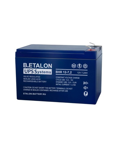 B.ETALON BHR 12-7,2. Аккумулятор герметичный свинцово-кислотный. ETALON в Керчи