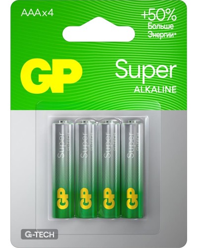 GP Super Alkaline 15A AA (GP 15AA21-2CRSBC4), упак. 4 шт. БЛИСТЕР. Алкалиновые батарейки. GP Batteries в Керчи