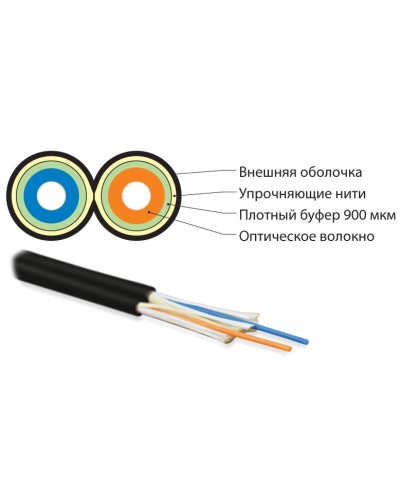 FO-D3-IN-50-2-LSZH-BK. Кабель волоконно-оптический многомодовый. Hyperline в Керчи