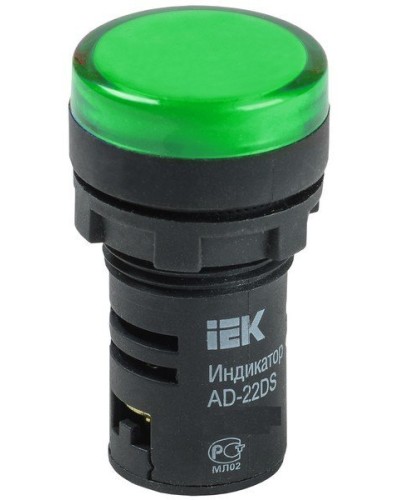 Лампа AD22DS (LED) матрица D22мм зеленый 230В (BLS10-ADDS-230-K06). Светосигнальный индикатор. IEK в Керчи