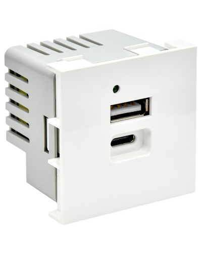Розетка USB A+C 4,2А PRIMER РКЮ-25-40-П белый IEK (PR-KK40D-RU-0-2-AC-K01). Розетка USB. IEK в Керчи