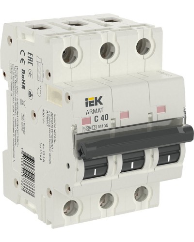 M10N 3P C 40А 10кА ARMAT (AR-M10N-3-C040). Автоматический выключатель. IEK в Керчи