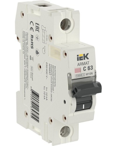 M10N 1P C 63А 10кА ARMAT (AR-M10N-1-C063). Автоматический выключатель. IEK в Керчи