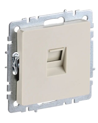 Розетка RJ45 РК10-БрКр кат.5E бежевый BRITE (BR-K10-1-K10). Розетка компьютерная. IEK в Керчи