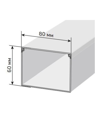 Короб 80х60 ЭЛЕКОР (CKK10-080-060-1-K01-008). Кабель-канал с двойным замком. IEK в Керчи