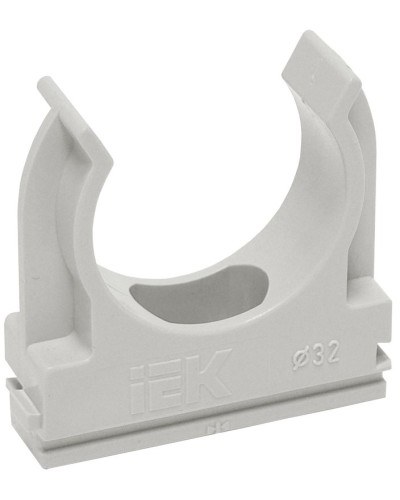 Держатель с защёлкой D32 серый ELASTA (50 шт) (CTA10D-CF32-K41-050). Держатель с защёлкой. IEK в Керчи