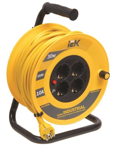 УК40 4 места, 40м (WKP15-16-04-40). Удлинитель на катушке Industrial. IEK в Керчи