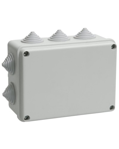 Коробка распаячная КМ41242 150х110х70 открытой проводки IP55 10 гермовводов серая (UKO10-150-110-070-K41-55). Коробка распаячная безгалогенная (HF). IEK в Керчи