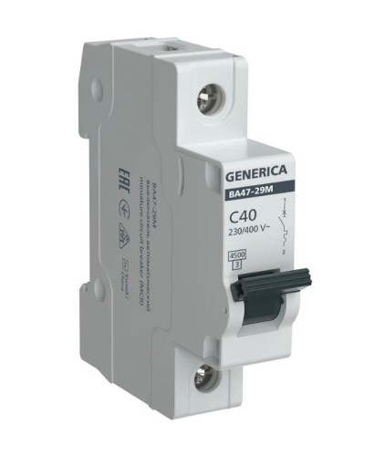 GENERICA ВА47-29М 1P C 40А 4,5кА (MVA21-1-040-C-G). Автоматический выключатель. IEK в Керчи