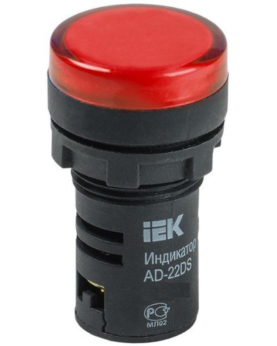 Лампа AD22DS (LED)матрица D22мм красный 230В (BLS10-ADDS-230-K04). Светосигнальный индикатор. IEK в Керчи