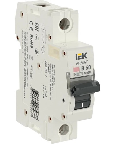 M06N 1P B 50А 6кА ARMAT (AR-M06N-1-B050). Автоматический выключатель. IEK в Керчи