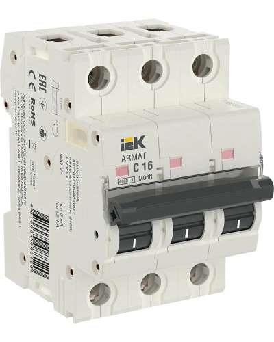 M06N 3P C 16А 6кА ARMAT (AR-M06N-3-C016). Автоматический выключатель. IEK в Керчи