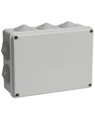 Коробка распаячная КМ41243 190х140х70 открытой проводки IP44 10 гермовводов серая (UKO11-190-140-070-K41-44). Коробка распаячная безгалогенная (HF). IEK в Керчи