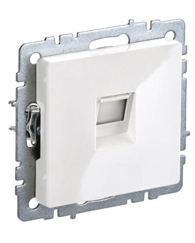 Розетка RJ45 РК10-БрБ кат.5E, белая BRITE (BR-K10-1-K01). Розетка компьютерная. IEK в Керчи