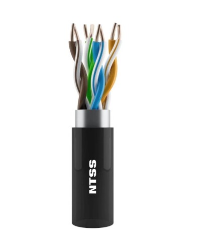 NTSS-OUT-UTP4-5Е-PE-BL кат.5E UTP 4 пары 24AWG PE внешний 305м черный. Кабель «витая пара» (LAN) для структурированных систем связи. NTSS в Керчи