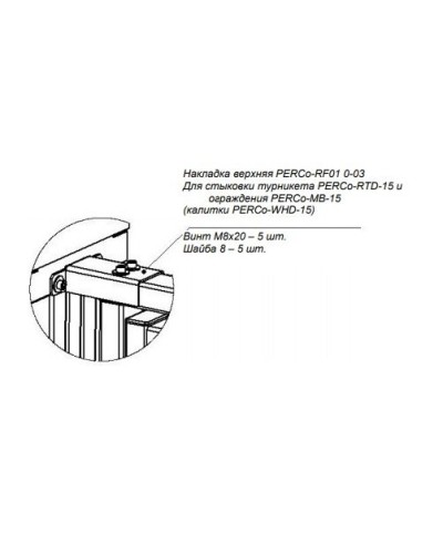 PERCo-RF01 0-03. Накладка верхняя. PERCo в Керчи