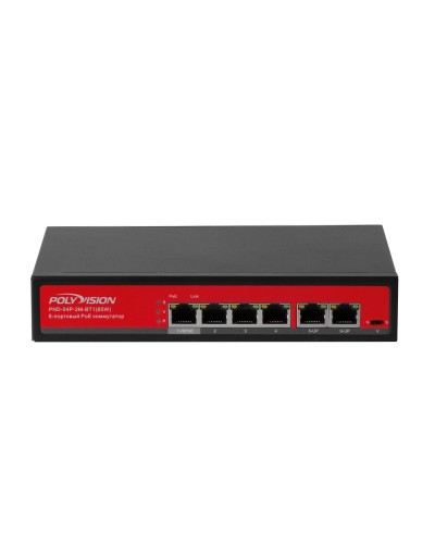 PND-04P-2M-BT1 (65W). Коммутатор неуправляемый 6-портовый с функцией PoE. Polyvision в Керчи