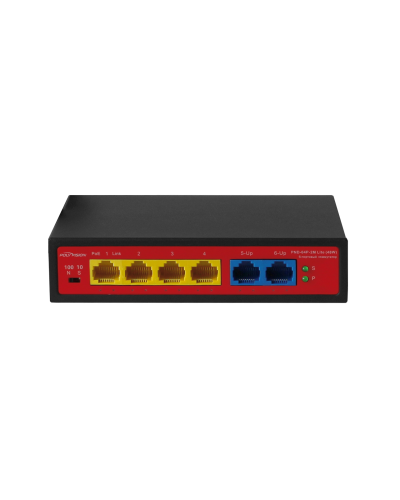 PND-04P-2M Lite (48W). Коммутатор неуправляемый 6-портовый с функцией PoE. Polyvision в Керчи