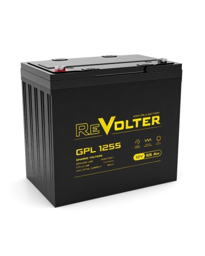 Revolter GPL 1255. Аккумулятор автомобильный герметичный свинцово-кислотный. Revolter в Керчи