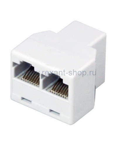 Двойник компьютерный UTP RJ-45(8P8C) (гнездо - 2 гнезда) REXANT (03-0103): Кабельный соединитель в Керчи