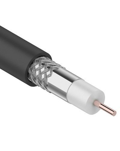RG-6U, 75 Ом, CCS/Al/Al, 64%, 100 м OUTDOOR. REXANT (01-2202). Кабель коаксиальный радиочастотный. Rexant в Керчи