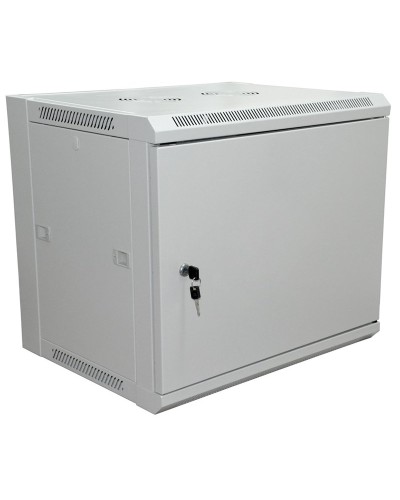 Шкаф телекоммуникационный 19 настенный 6U 600×450×370 мм (ШxГxВ) - передняя дверь металл, боковые стенки съемные (разобранный), RAL 7035 (04-2210). Шкаф телекоммуникационный 19 настенный 6U. Rexant в Керчи