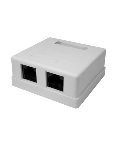 Розетка настенная RJ-45, 8P8C, Cat.5e, 2 порта UTP (10-0309): Компьютерная розетка в Керчи