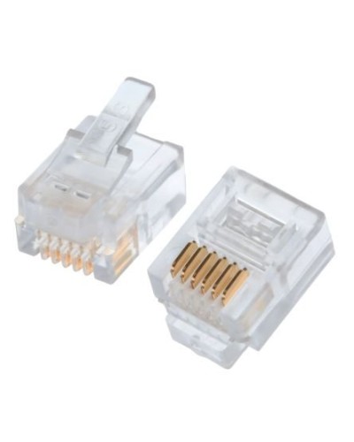 Коннекторы 6P6C (RJ-11) (100шт) (10-0228). Телефонный разъем 6P6C (RJ-11). SUPRLAN в Керчи