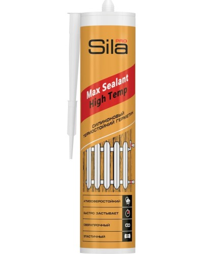 Герметик Sila PRO Max Sealant, High Temp, термостойкий, 280 мл. Герметик силиконовый термостойкий, красный. Sila в Керчи