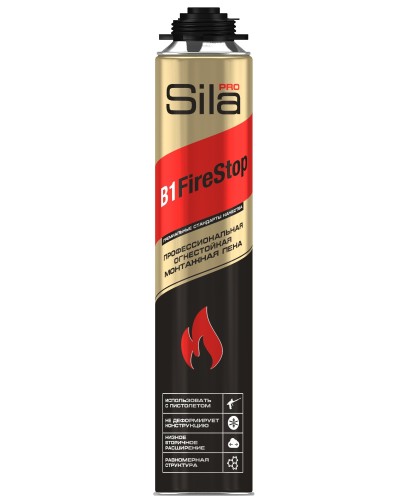 Пена огнестойкая Sila Pro B1 Firestop, 750 мл: Пена монтажная профессиональная в Керчи