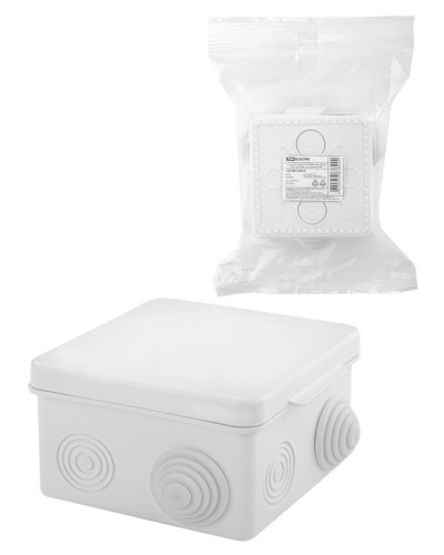 Коробка ОП 80х80х50мм, крышка, IP54, 7вх., белая (SQ1401-0922). Распаячная коробка. TDM ЕLECTRIC в Керчи