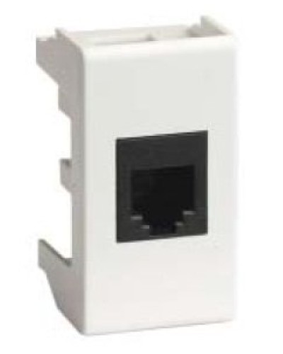 Розетка RJ-45 Viva 1 модуль белая (45048): Розетка компьютерная экранированная с одним разъёмом в Керчи