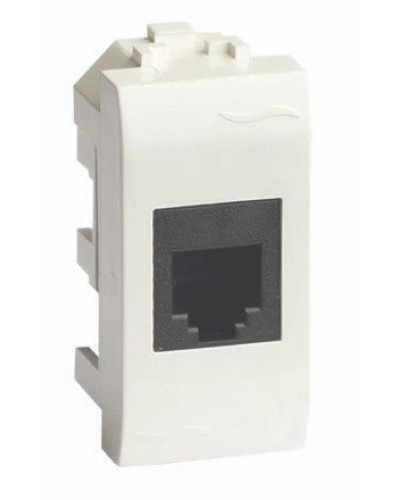 Розетка RJ-45 Brava 1 модуль слоновая кость (75654S): Розетка компьютерная с одним разъёмом в Керчи