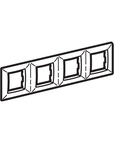 Рамка на 2+2+2+2 модуля (четырехместная), белая (75014W): Рамка четырехместная, Brava в Керчи