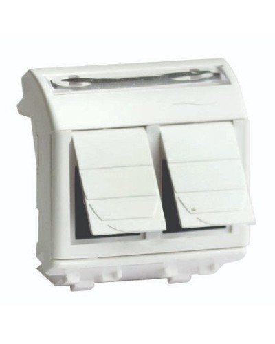 Розетка RJ-45 Brava 2 модуля слоновая кость (75656S): Розетка компьютерная с двумя разъёмами в Керчи