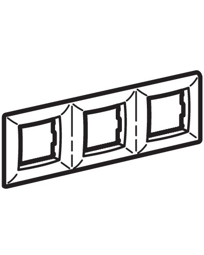 Рамка на 2+2+2 модуля (трехместная), белая (75013W): Рамка трехместная, Brava в Керчи
